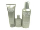 SET Clinique Skin Supplies (M) post shave healer 35ml + shave aloe gel 125ml + face scrub 100ml